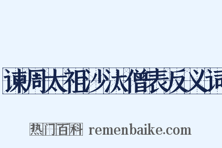 谏周太祖沙汰僧表反义词是什么意思的图片